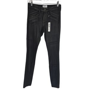 William Rast The Motto Faux Suede Pants Black Women's Pant's 26 NWT